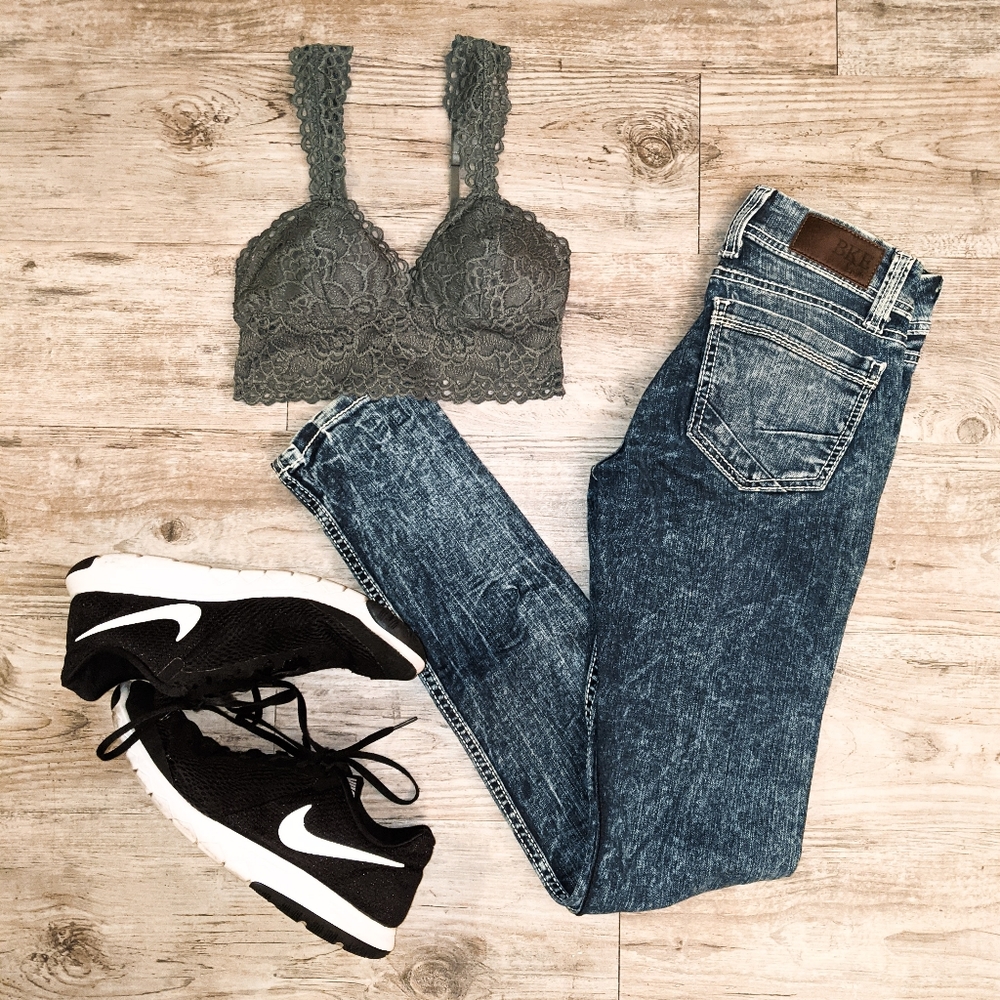 Aerie Olive Green Lace Bralette - Picture 1 of 4